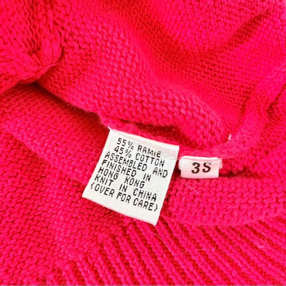 Red Floral Cardigan | Cottagecore Embroidery Ramie Cotton Knit Grandma Core - Picture 10 of 12